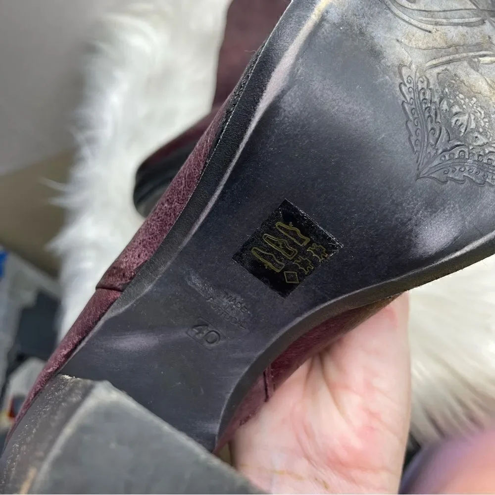 Free People Pebbled Leather Bolo Bandit Boot in Wine 40 - Picture 8 of 11